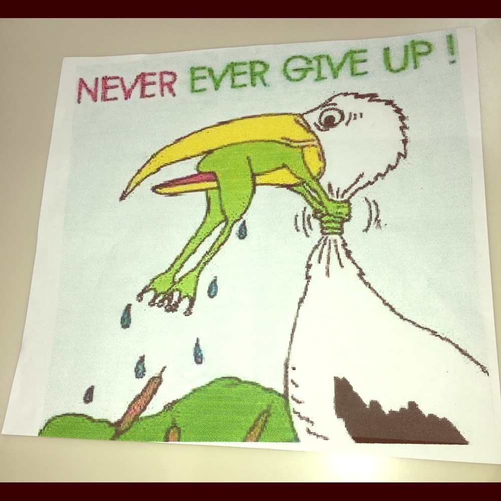 NEVER GIVE UP👣.Not for sale